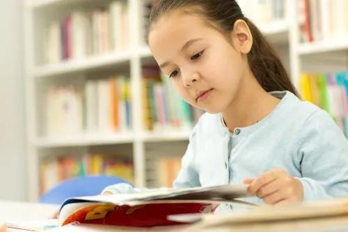 Child reading a book to represent reading efficiency
