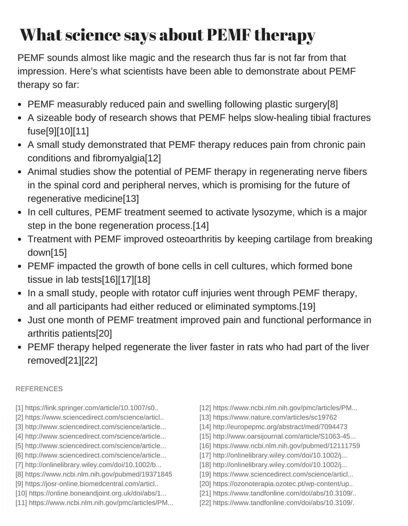  Pulsed Electromagnetic Field (PEMF) Therapy