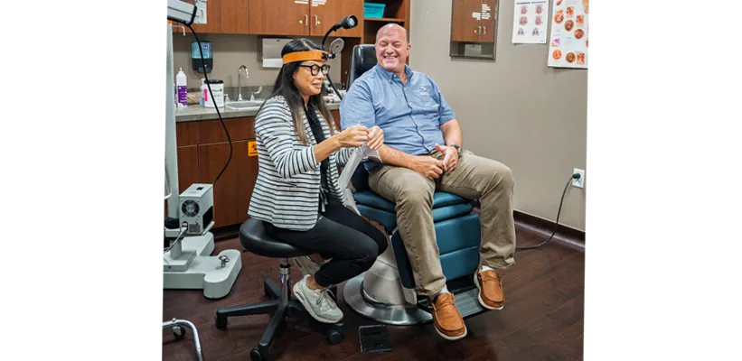 Dr Tran with Patient