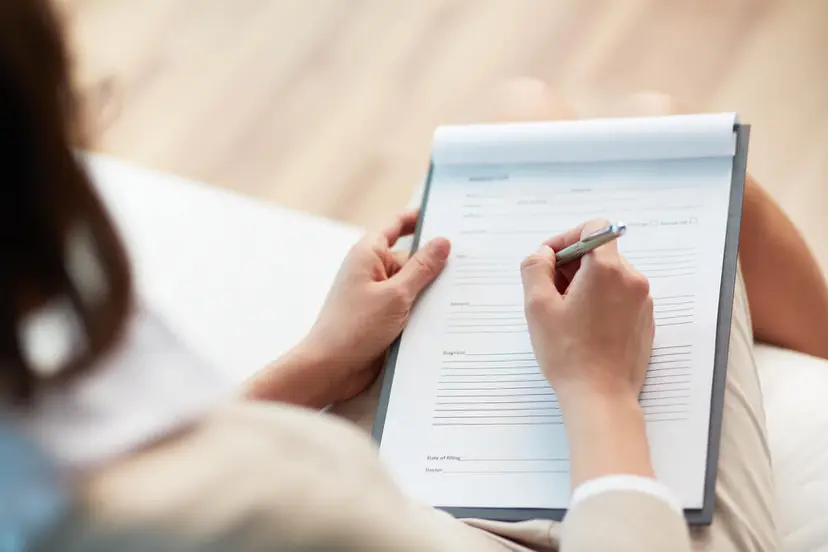 patient forms during first chiropractic visit