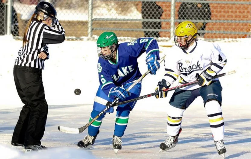 Blake vs Breck 2014 Hockey Day Minnesota
