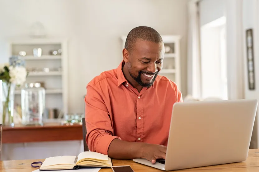 Man on computer