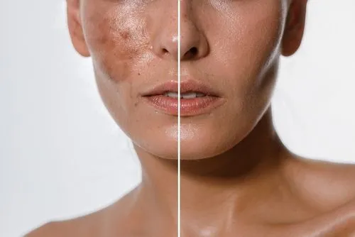 Hyperpigmentation before/after