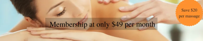 Massage membership starting at only $65
