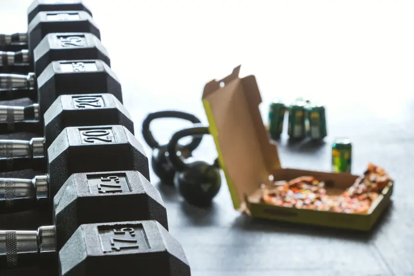 weightlifting deferred for pizza