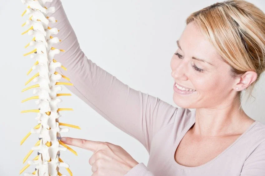 chiropractor explaining herniated disc at Lakewood Ranch Chiropractic