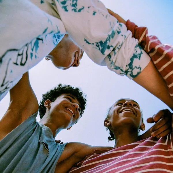 group of friends smiling