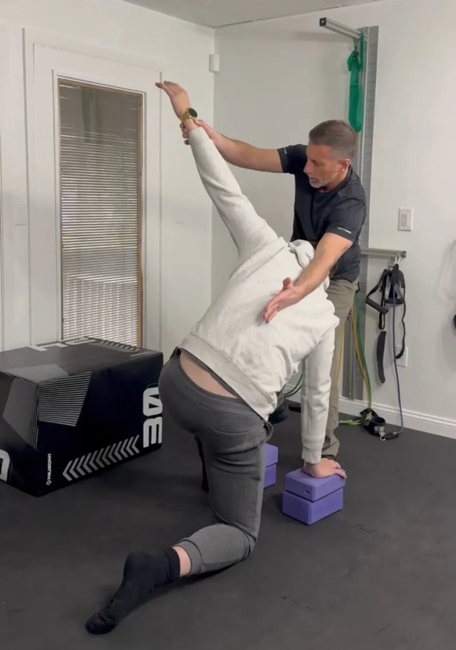 Dr Sheehan treating a patient