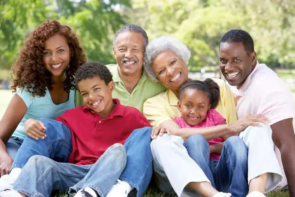 Family smiling