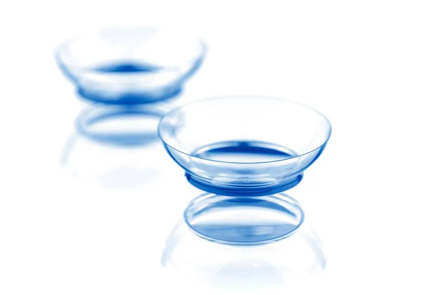 A pair of contact lenses.