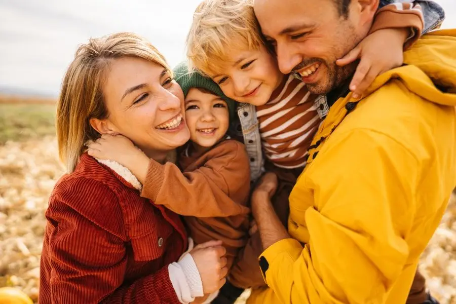 family during fall season