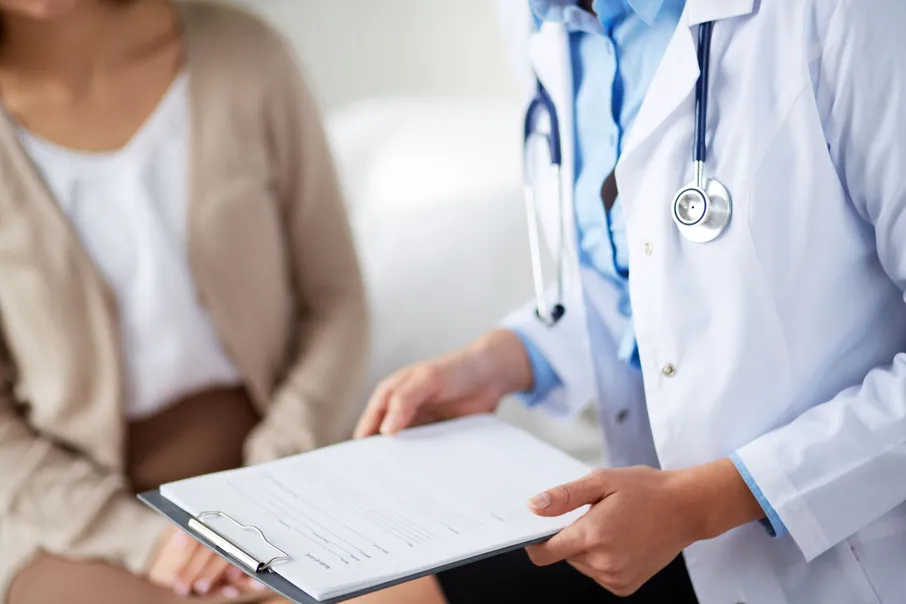 Doctor working with a patient