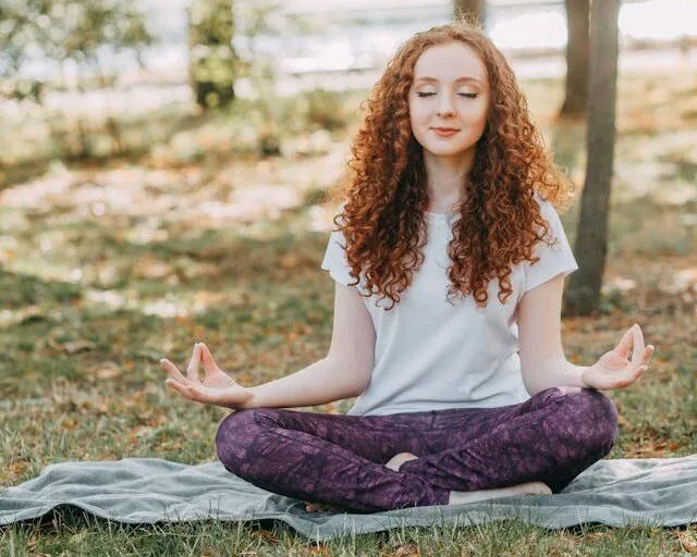 woman meditating