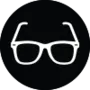 Round eyeglass logo