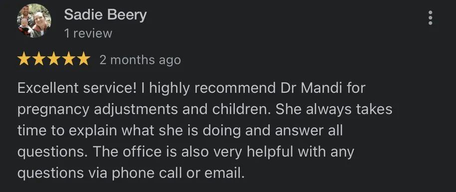 dr mandi google testimonial