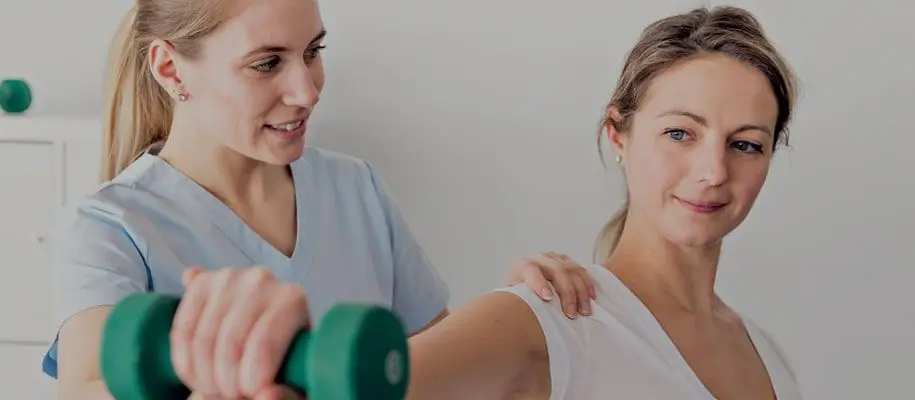 woman in physical therapy