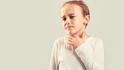 Child in Lutz, FL suffering from sore throat and seeking pediatric care.