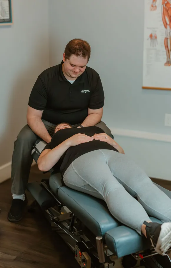 Dr Barry Adjusting Patient Neck