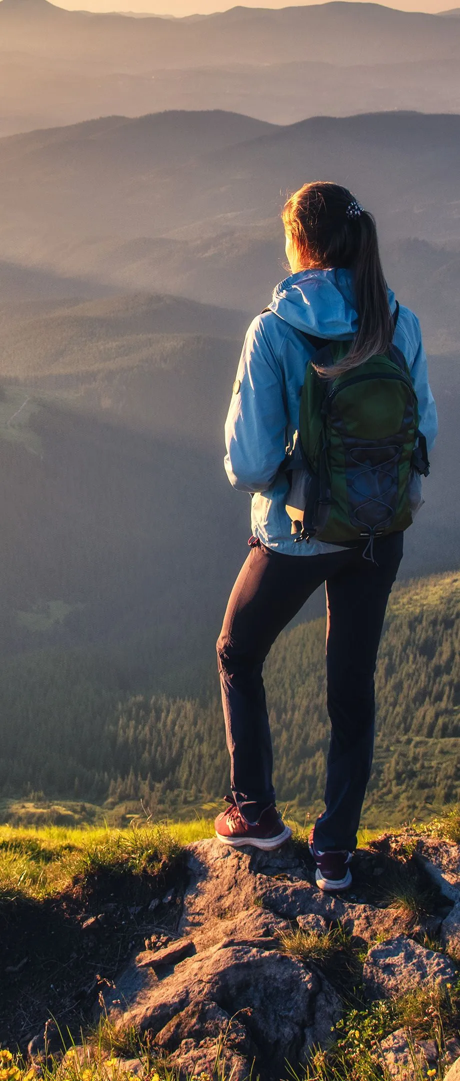 woman hiking