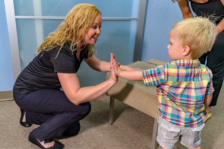 Dr. Sarah with patient