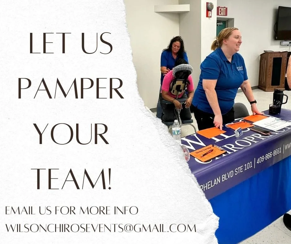 Want to pamper your team with complementary 10 minute chair massages?