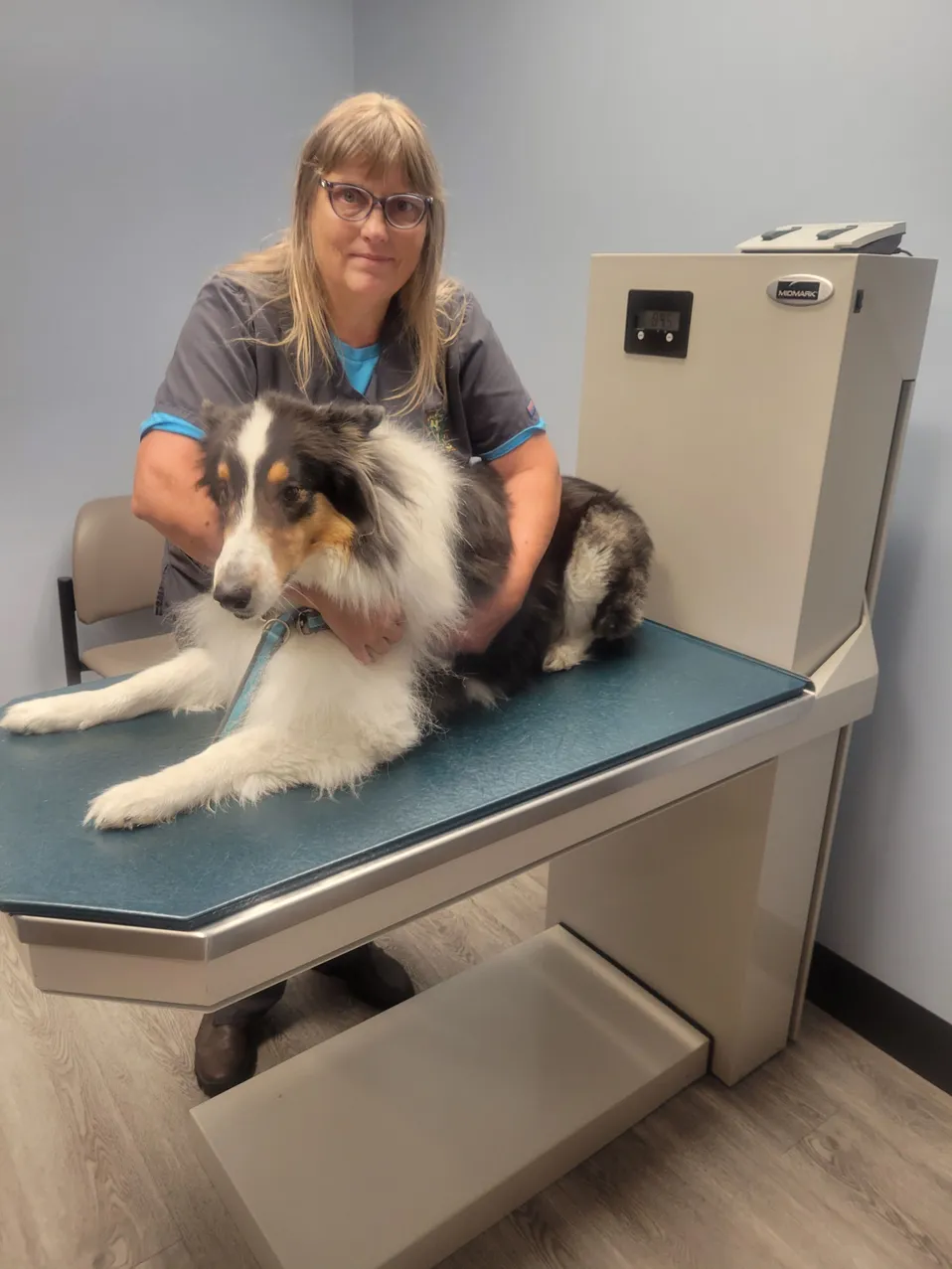 Kim Justice, R.V.T. with Parker.