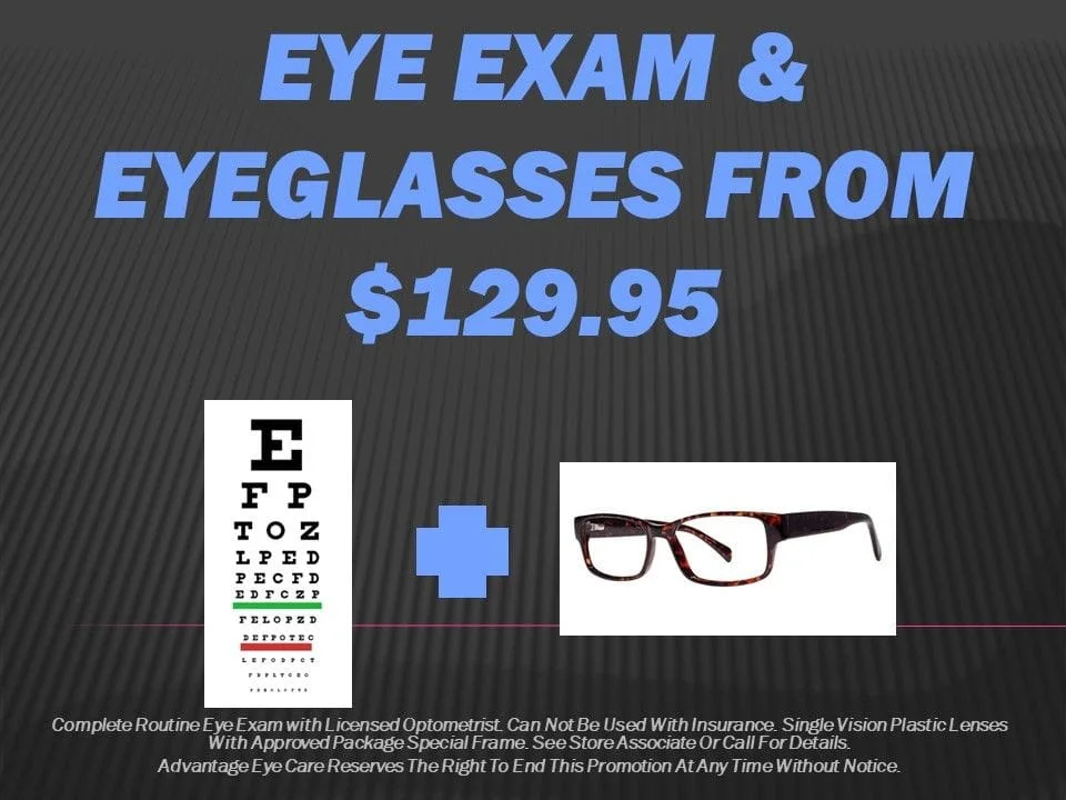 Eye Exam & Eyeglasses From $129.