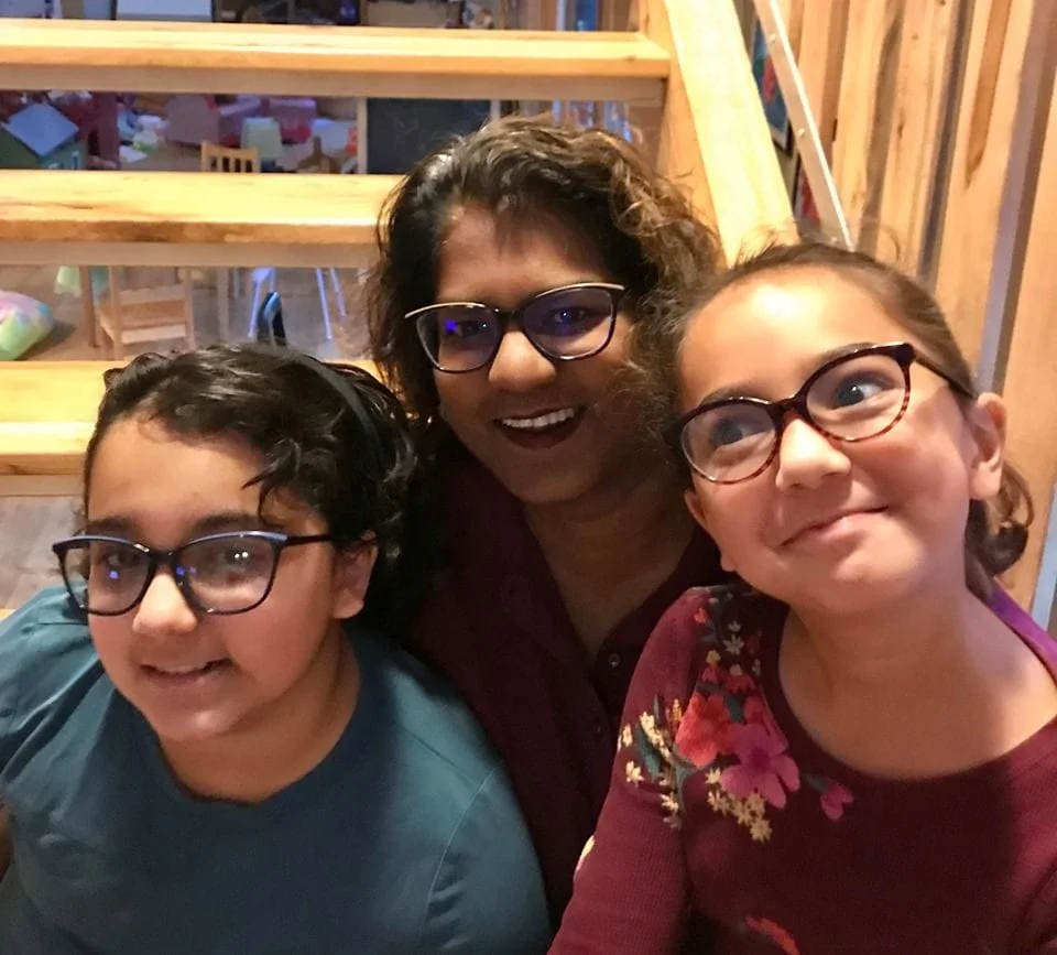 Dr. Elahi-Neal and 2 daughters in Draper James Mommy and Me collection