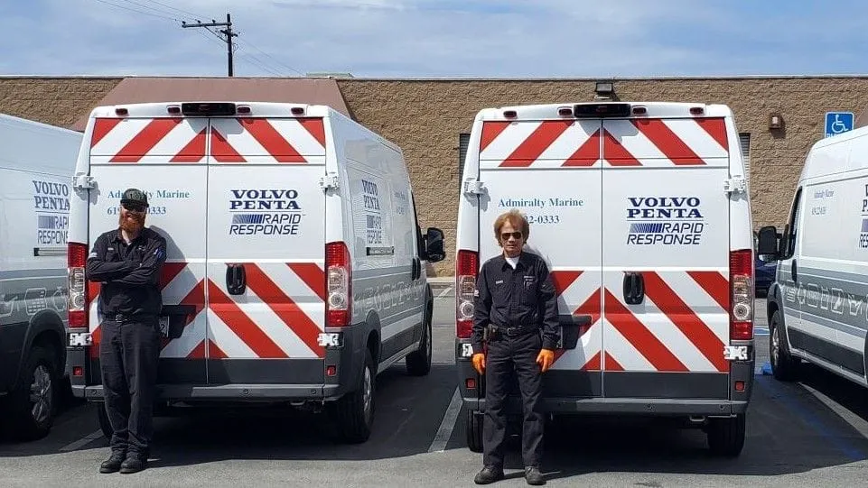 van and two techs