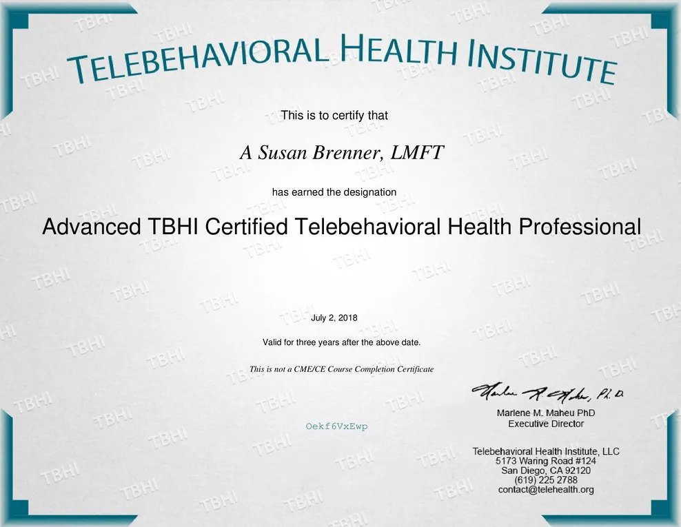 Telebehaviorial health institute